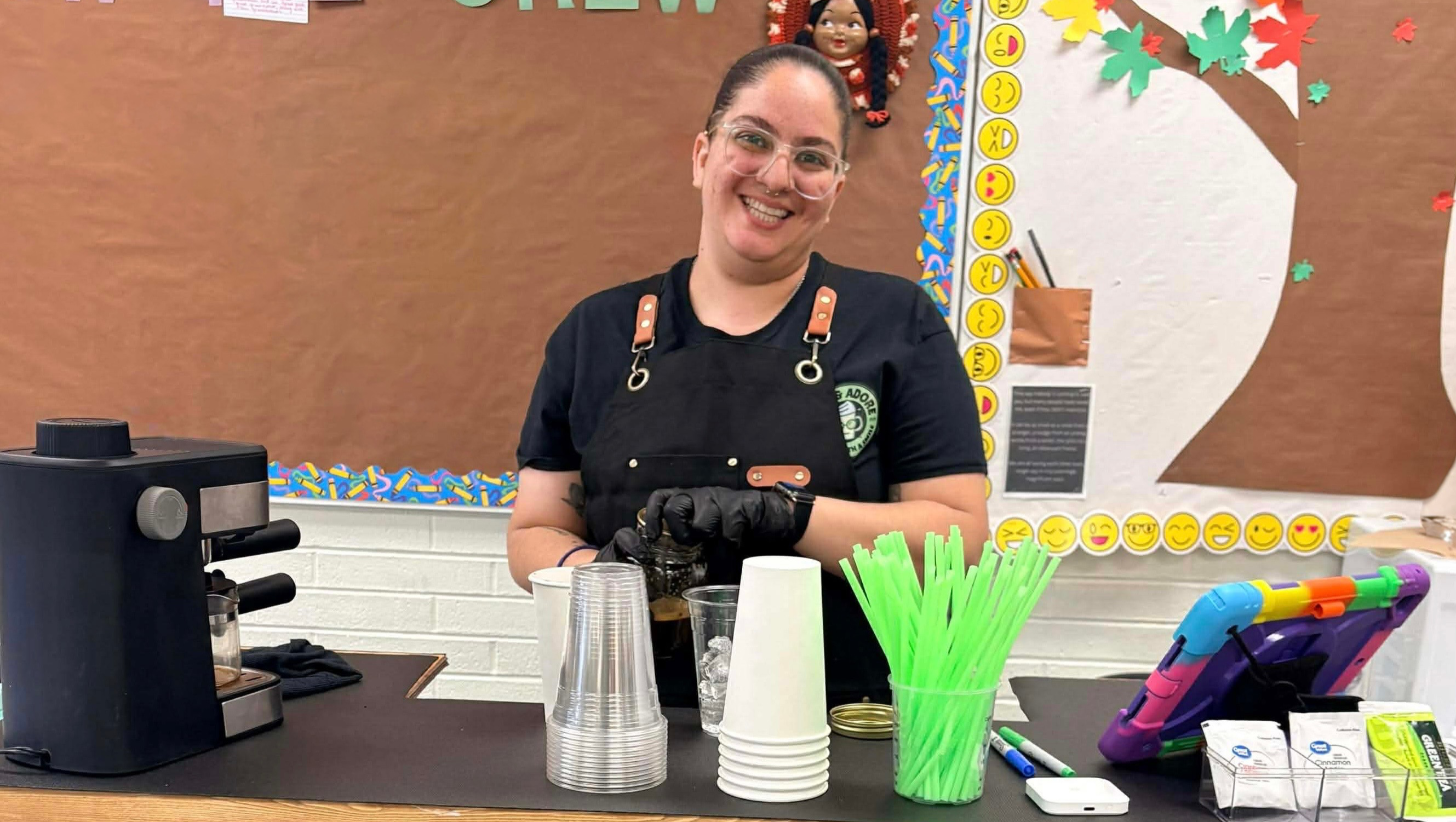 Coffee with a Smile. Service with Heart. photo