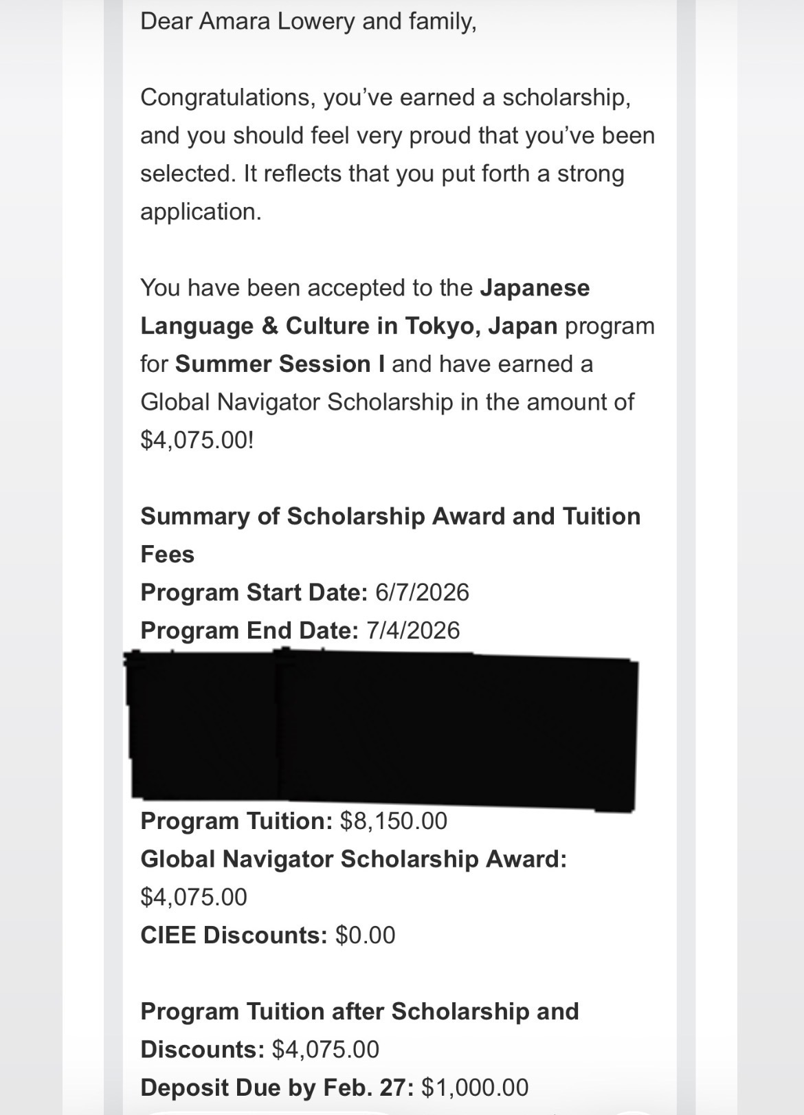 Support Amara’s Dream to Study in Japan campaign photo, 2 of 4