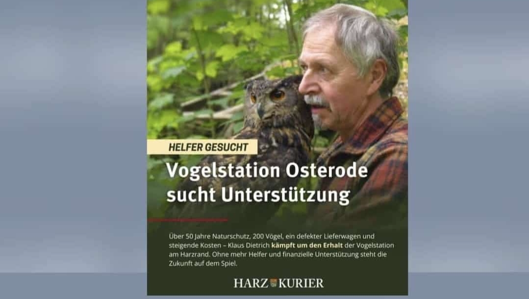 Donate to Die Vogelstation in Osterode benötigt dringend Unterstützung, organized by Kathrin  Acker