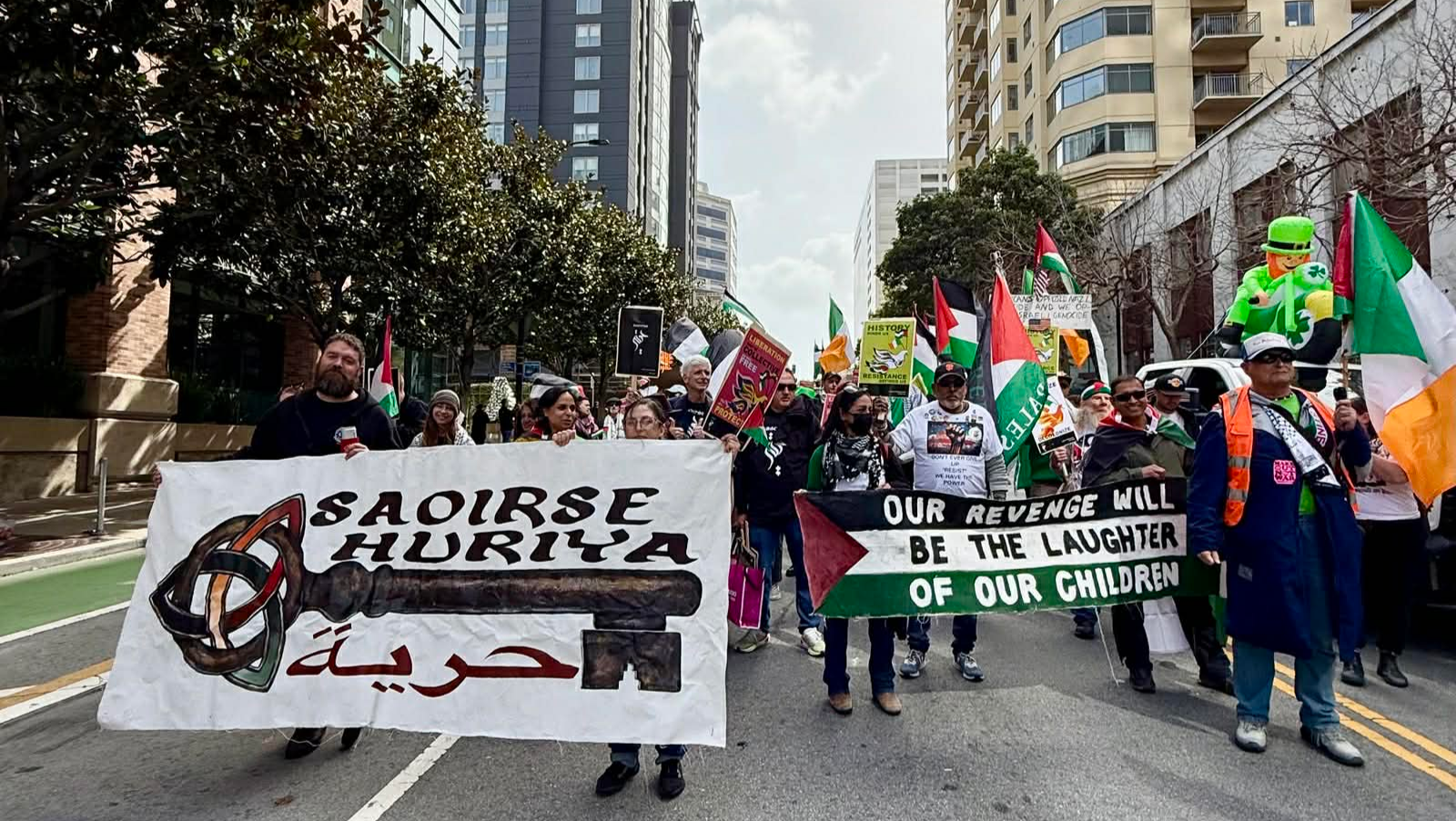 Solidarity for Palestine at the SF St Patrick's Parade