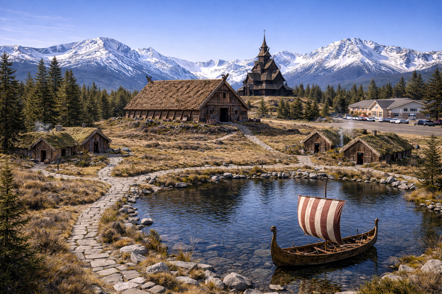 Building Grýtt Fjall Viking Village in the Rockies campaign photo, 5 of 7