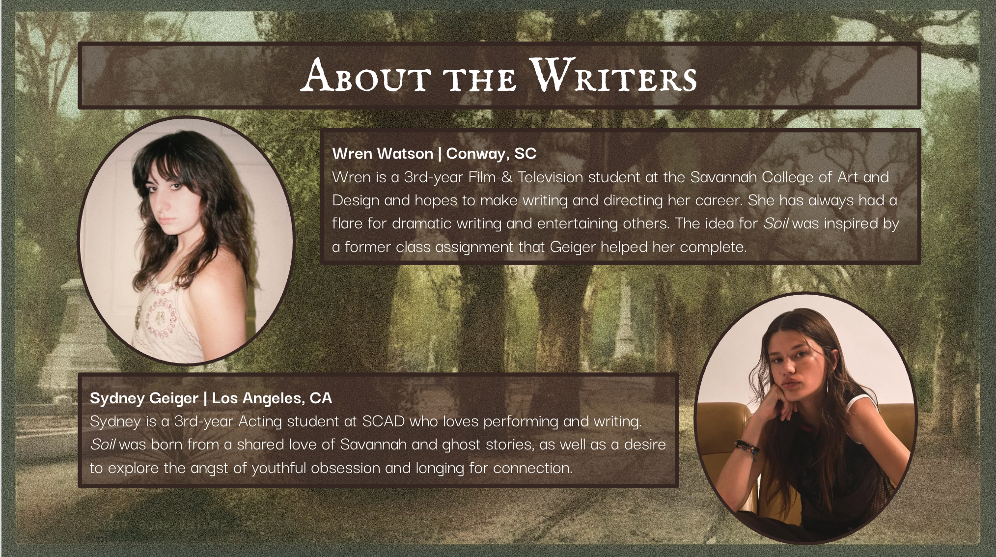 SUPPORT SOIL: A Short Film by Sydney Geiger & Wren Watson campaign photo, 6 of 7