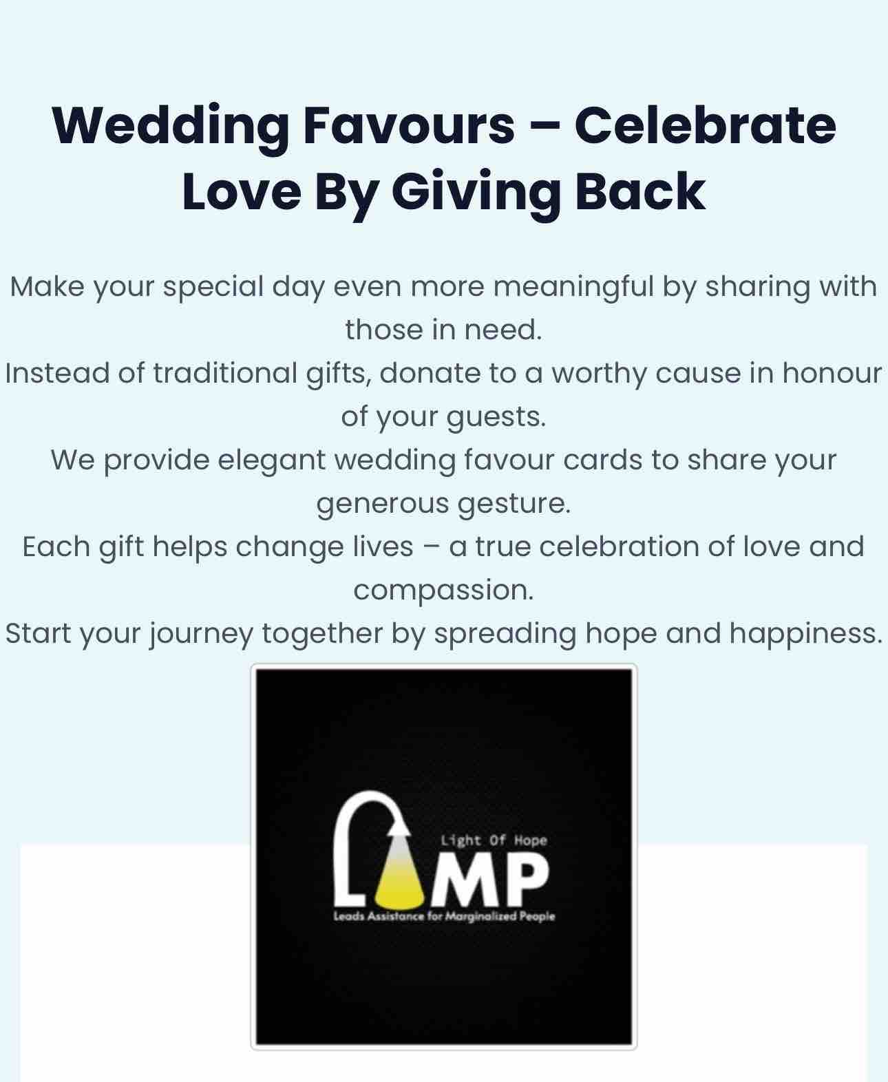 Sahil’s Fundraising for LAMP – Spreading Happiness to Those campaign photo, 5 of 7