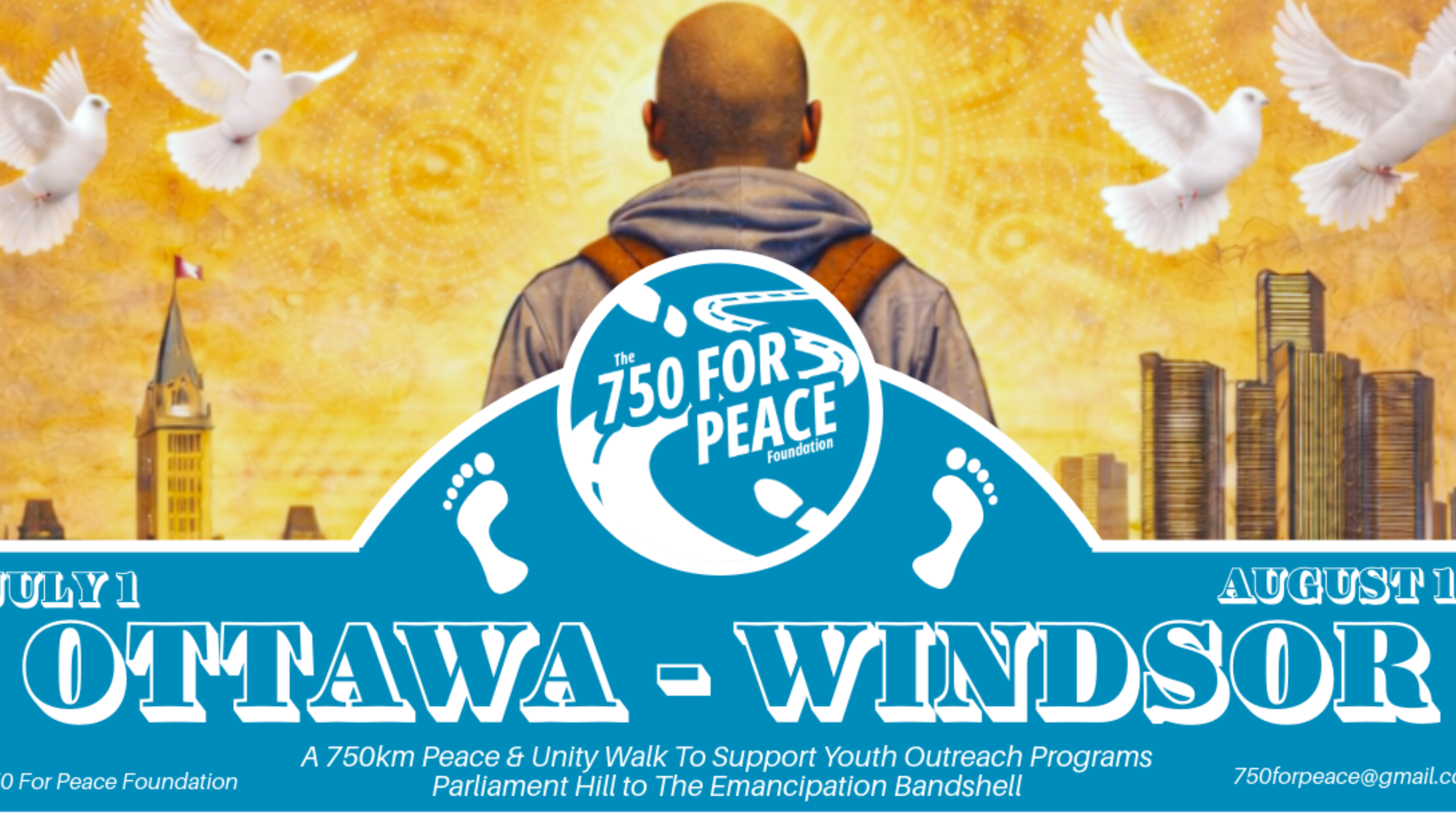 Fundraiser by Terrance Travis : 750 for Peace and Unity: Ottawa to