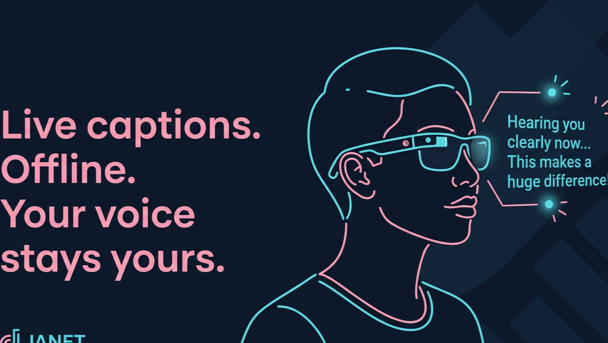 Janet Glasses: Privacy-first AI glasses for accessibility photo