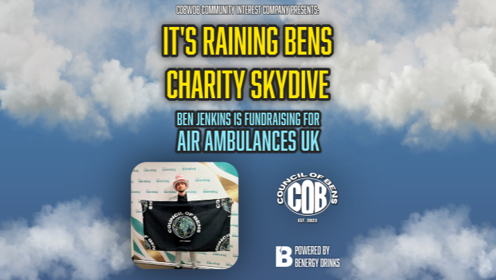 Ben Jenkins Charity Skydive, part of It's Raining Bens 2026
