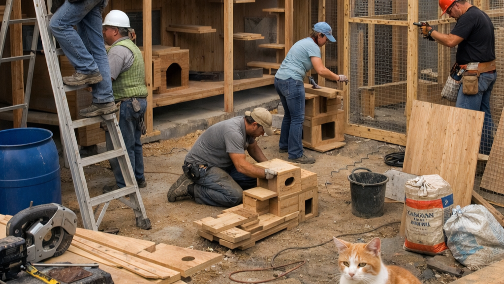Construcción de Albergue Gatitos Felices ☺️Happy Kittens photo