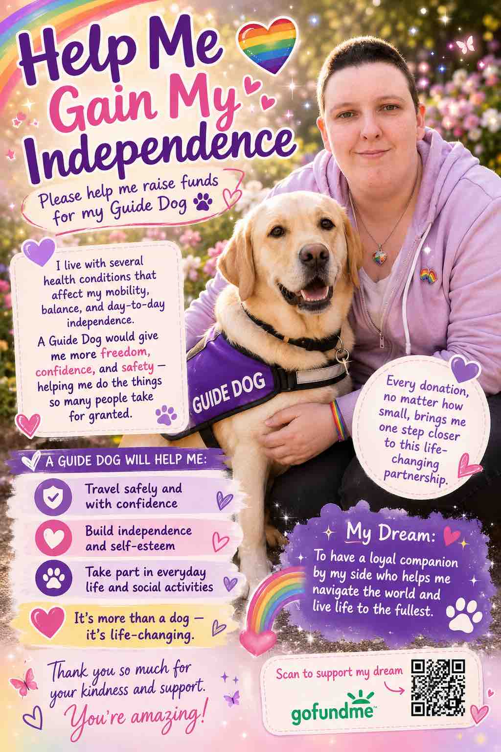 To raise funds for getting a support dog campaign photo, 2 of 4