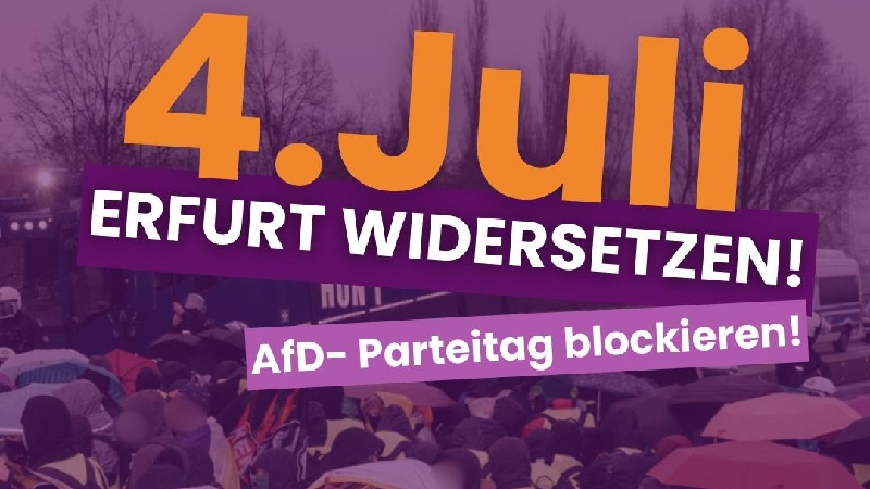 Widersetzen goes AFD-Bundesparteitag am 04.07.26 in Erfurt