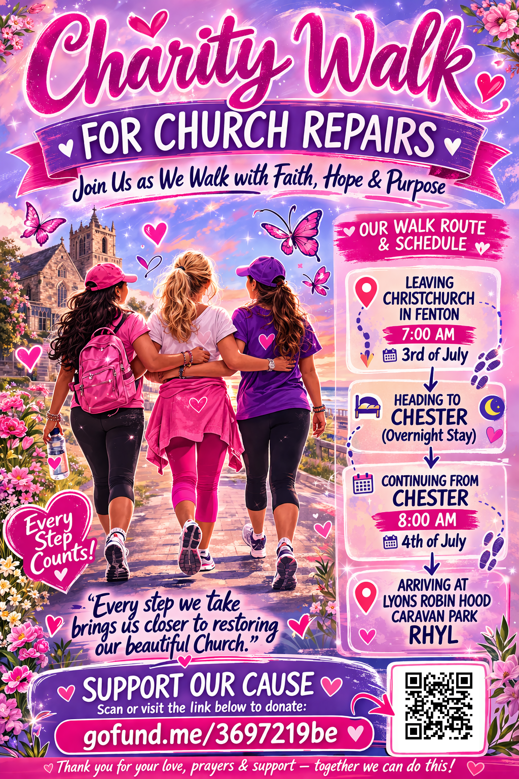 2Days Walking From Stoke2Rhyl For Fenton Church campaign photo, 5 of 6