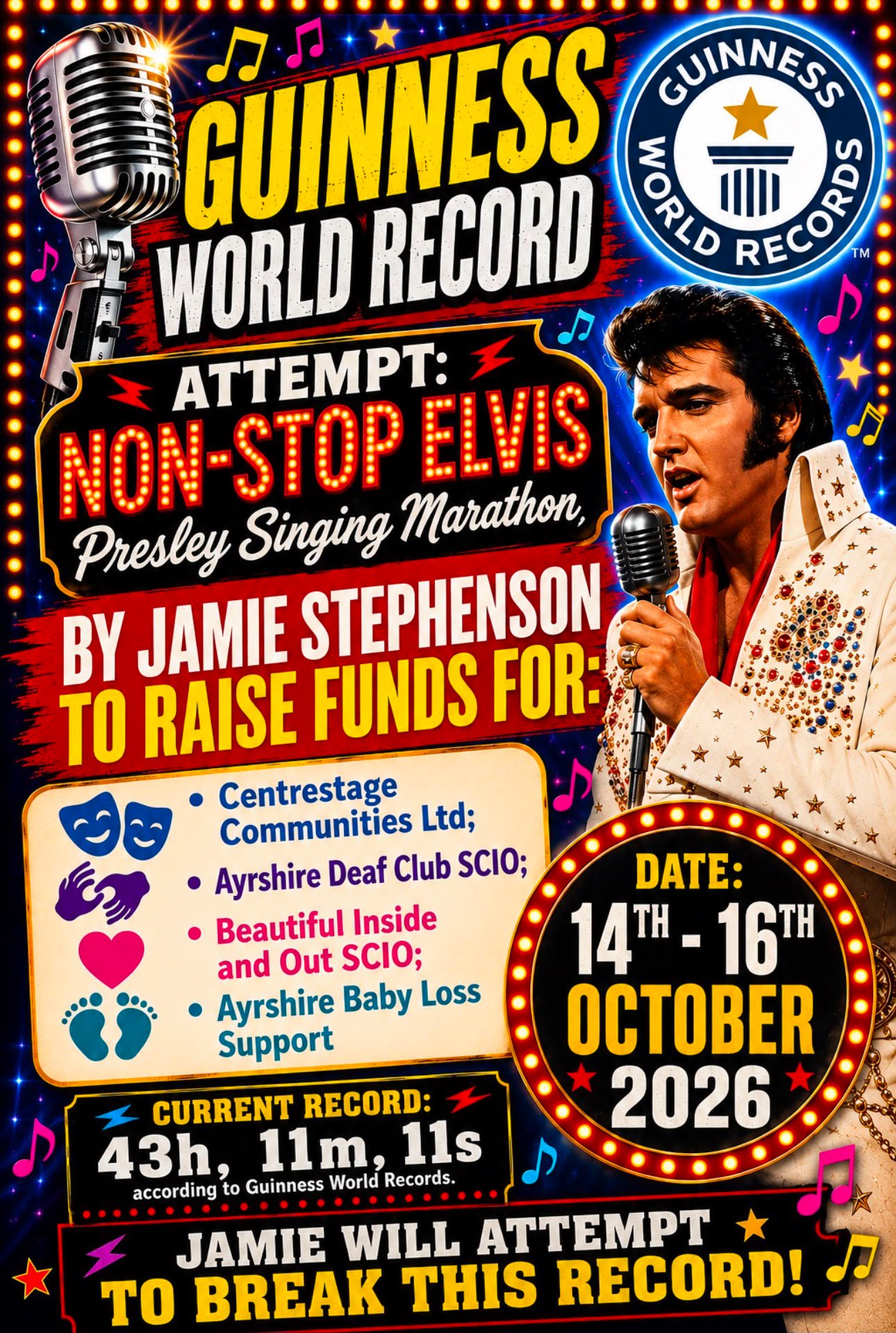 Elvis Presley Singing Marathon - Guinness World Record! campaign photo, 2 of 4