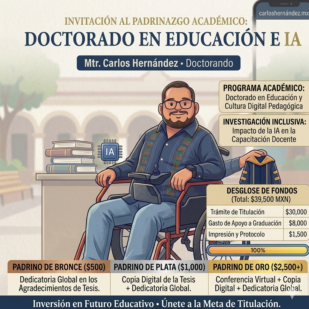 Foto de la recaudación de fondos Apadrina al futuro Dr. Carlos: Educación e IA para inclusión, 5 de 7