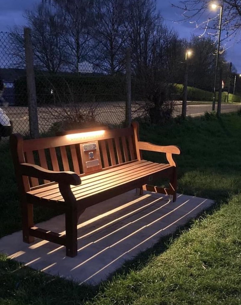 Self-illuminating, Suicide Help & Prevention Bench - Farnham campaign photo, 7 of 8