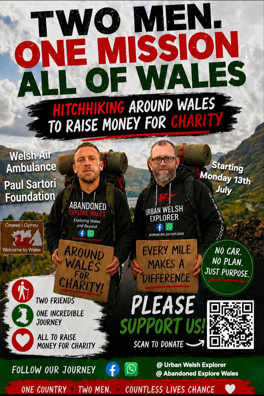 Hitchhiking across Wales for two Charities. campaign photo, 5 of 7