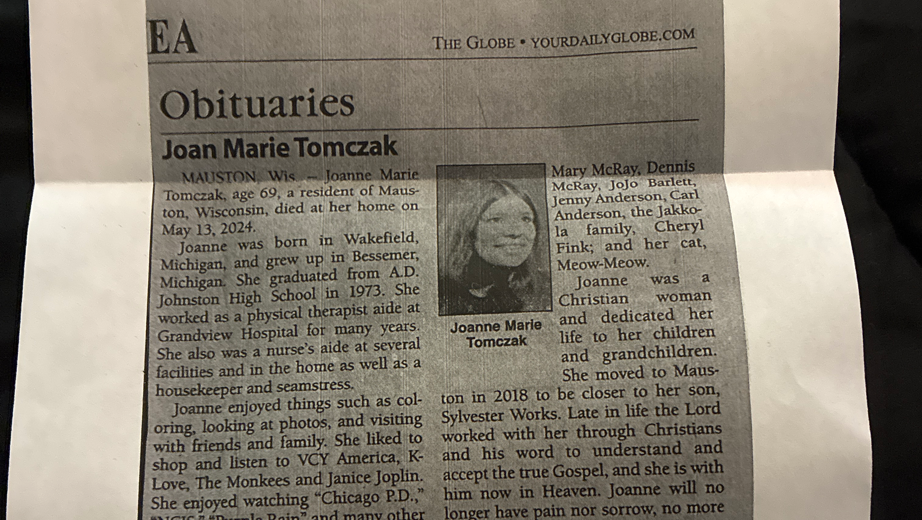 A Headstone for Joanne's Memory and Legacy photo