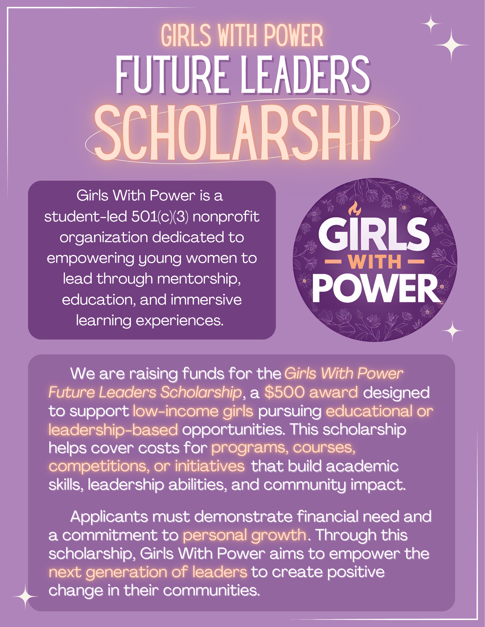 Girls With Power Future Leaders Scholarship Fund campaign photo, 7 of 8