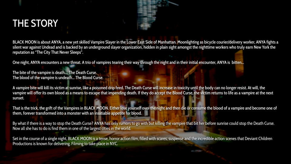 Bring BLACK MOON to Life: NYC Indie Horror Film campaign photo, 4 of 8