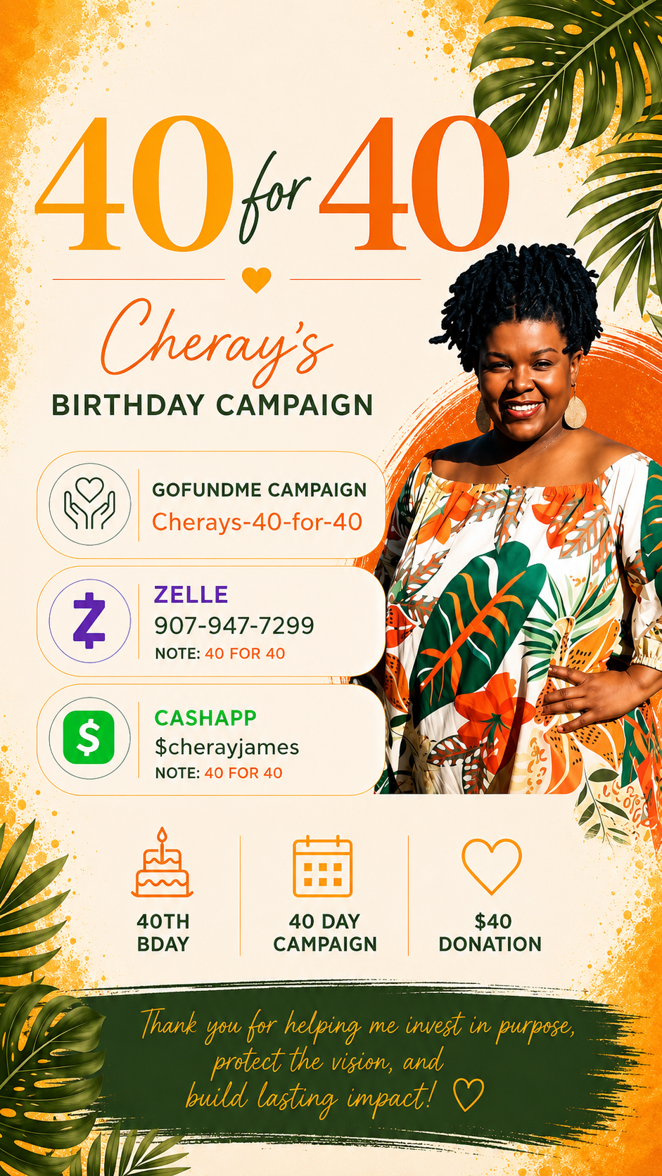 40 for 40: Cheray’s Birthday Campaign campaign photo, 6 of 8