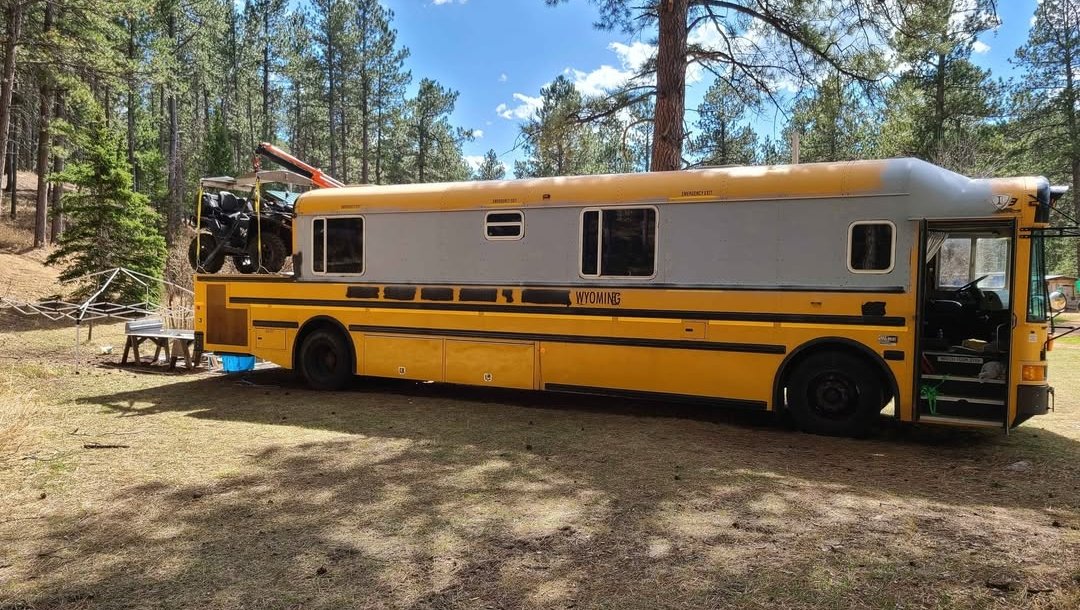 Off-Grid Skoolie Tiny Home Journey photo