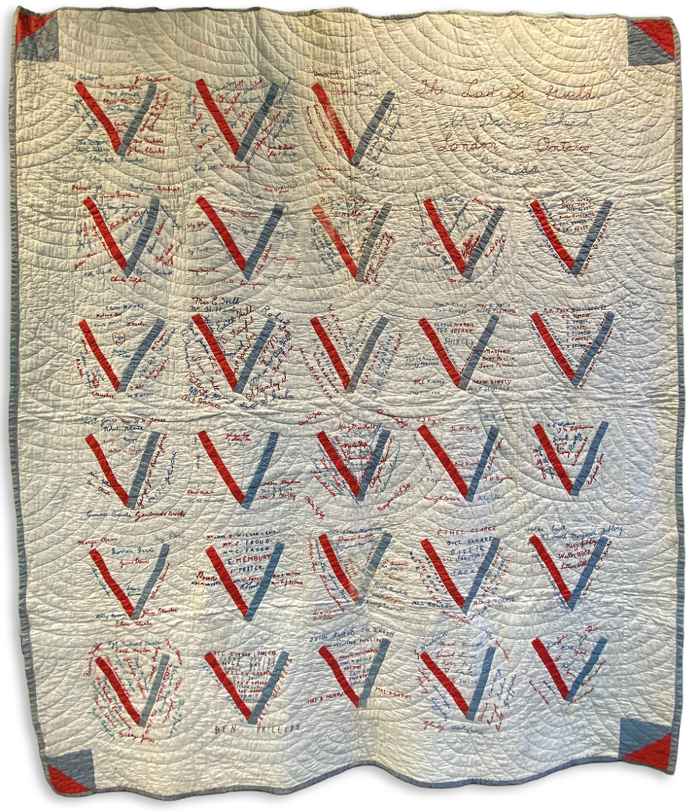 Canadian Second World War Quilts return to Canada campaign photo, 2 of 5