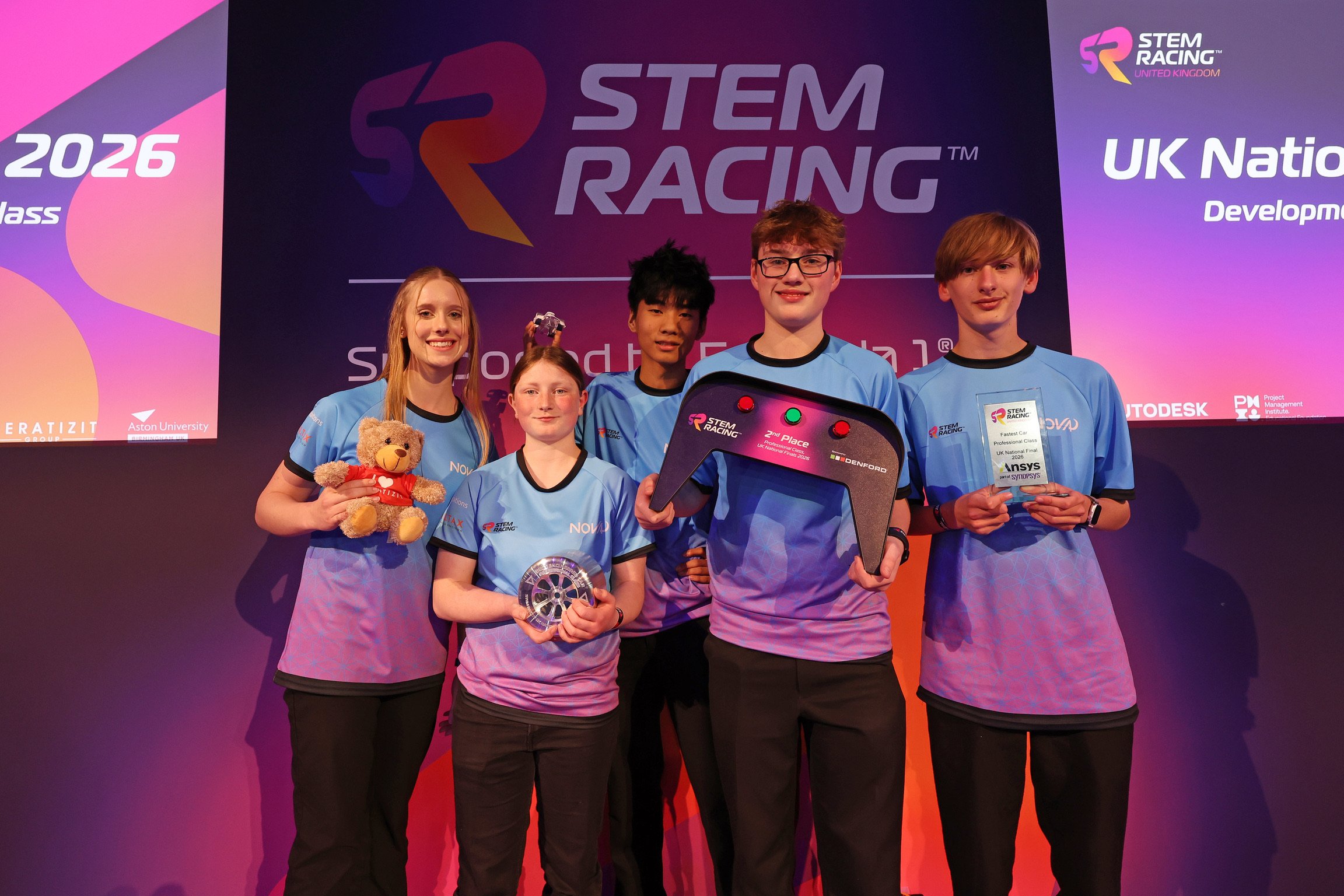 Team NOVA compete in the Aramco STEM Racing World Finals 26 campaign photo, 6 of 7