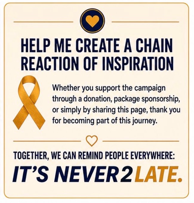 NEVER2LATE: From Surviving Cancer to Running for a Cure campaign photo, 4 of 8
