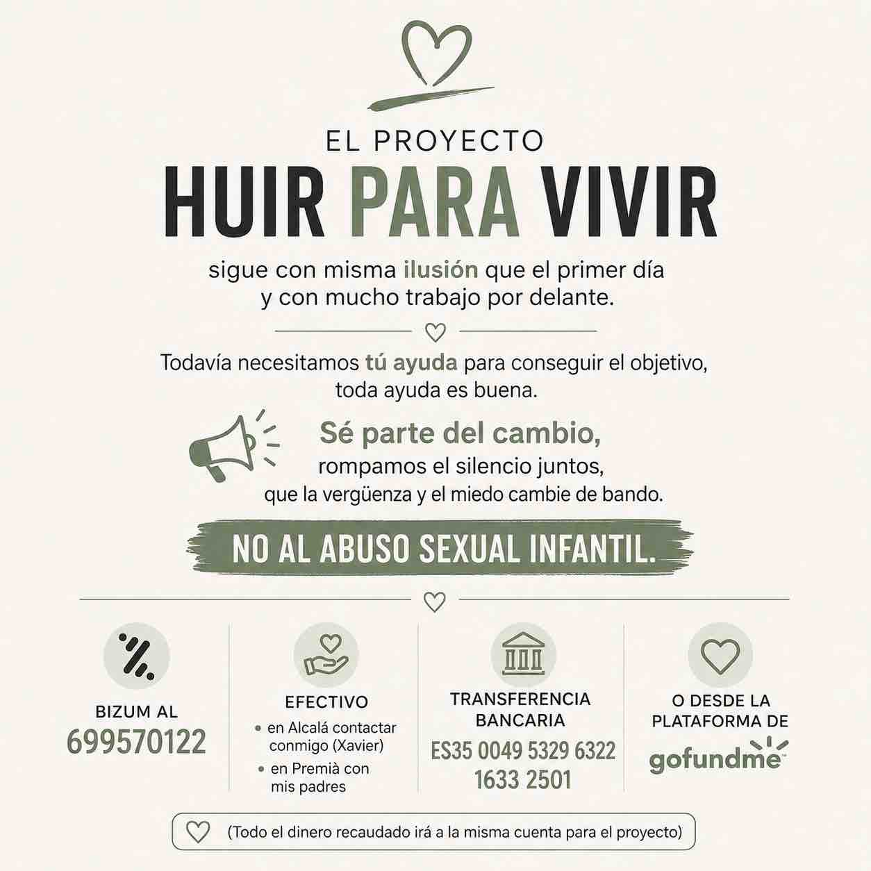 HUIR PARA VIVIR campaign photo, 6 of 8
