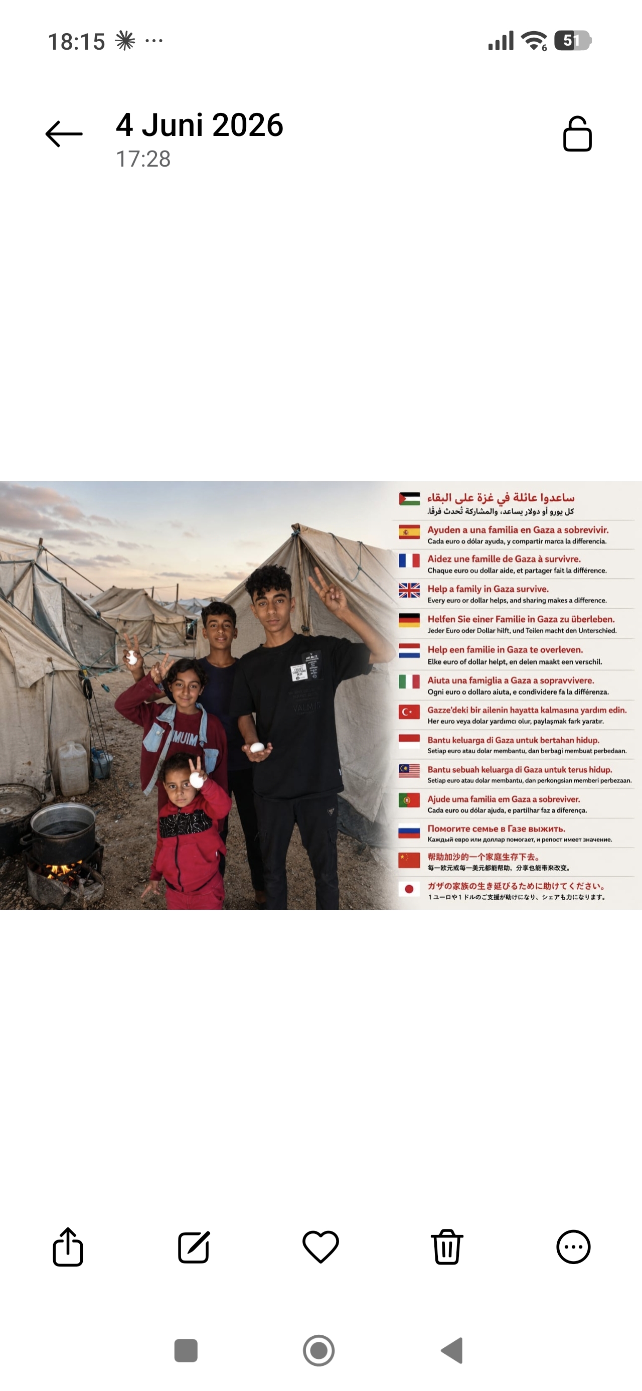 Foto van campagne Help a family of 8 persons survive, 4 van 5