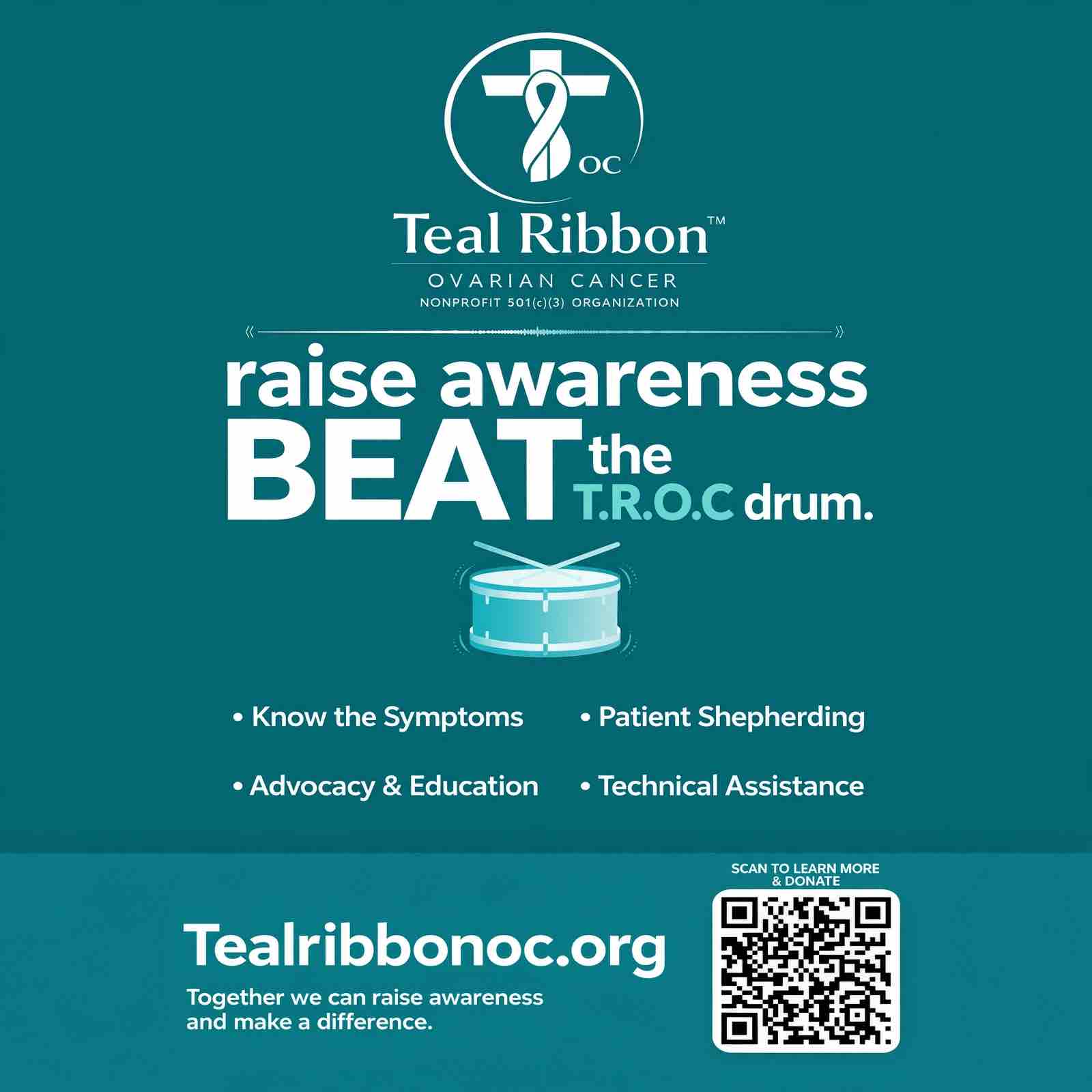 HELP SUPPORT TEAL-Ovarian Cancer Early Signs-SAVE LIVES campaign photo, 4 of 11