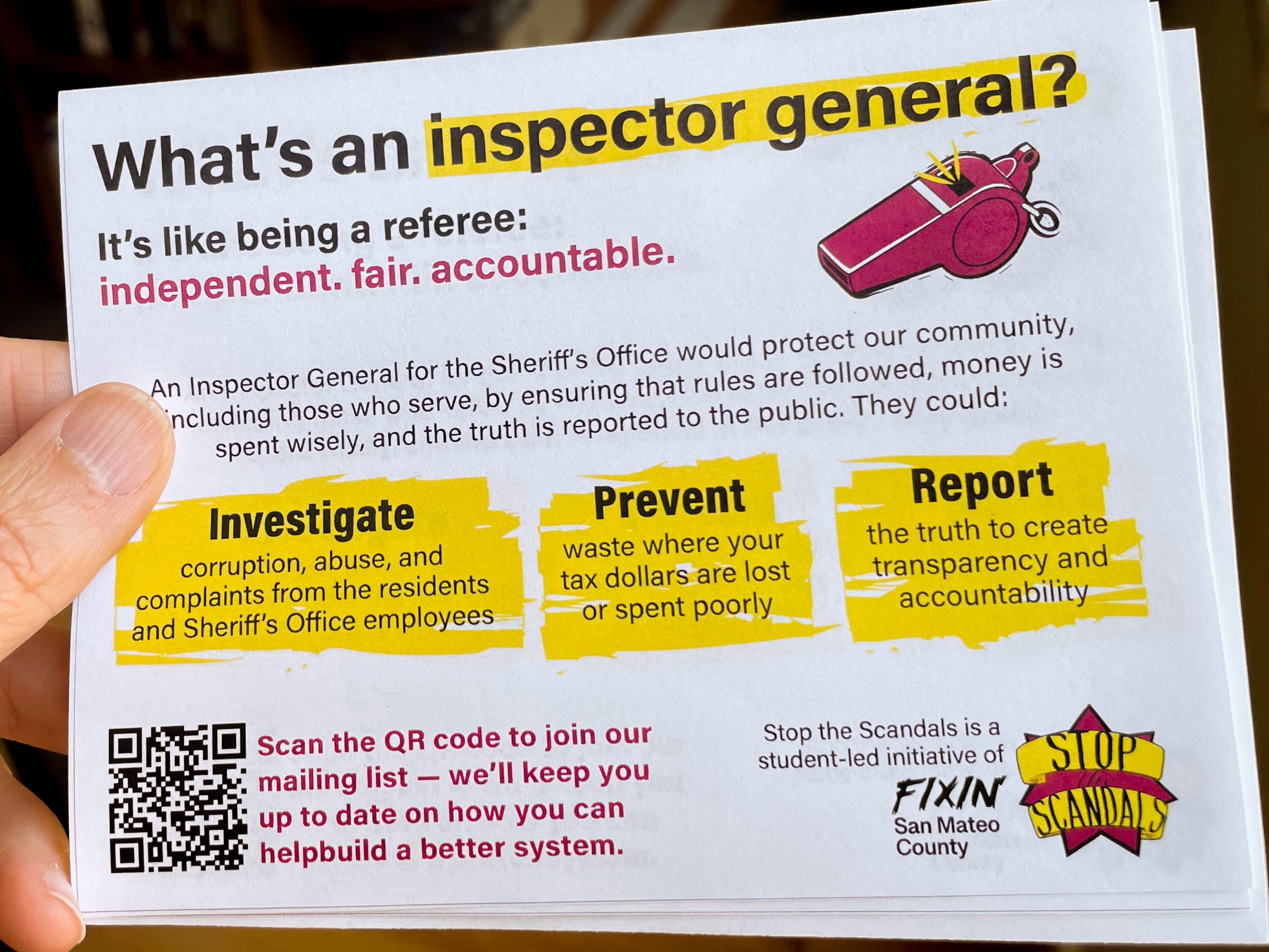 We Need an Inspector General for the SMC Sheriff's Office campaign photo, 2 of 8