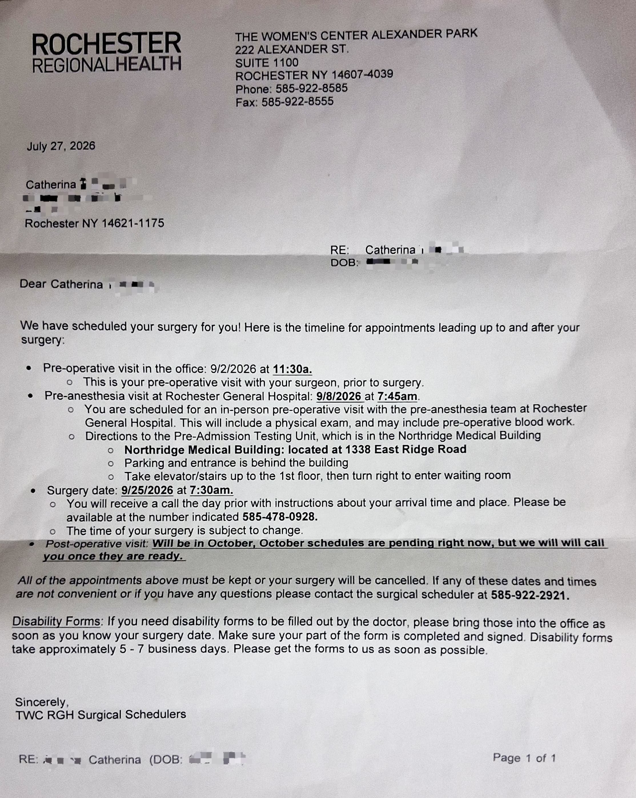 Help Catherina Pay Her Medical Bills and Rent campaign photo, 6 of 8