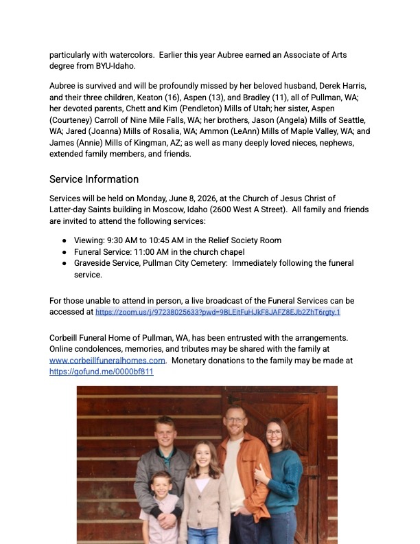 Aubree Mills Harris Memorial Fund campaign photo, 4 of 5