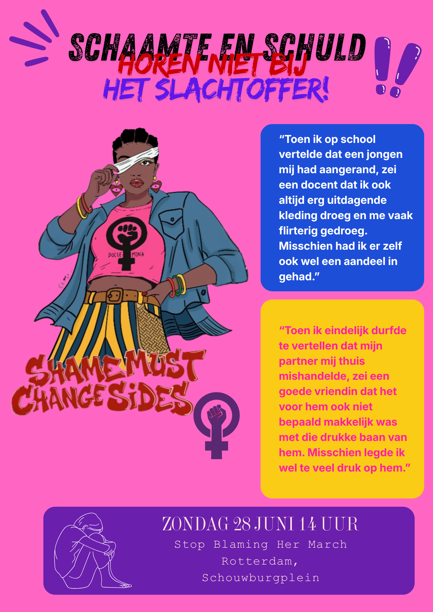 SLACHTOFFERS ZIJN GEEN DADERS: STOP DE SCHULDVERSCHUIVING campaign photo, 5 of 8