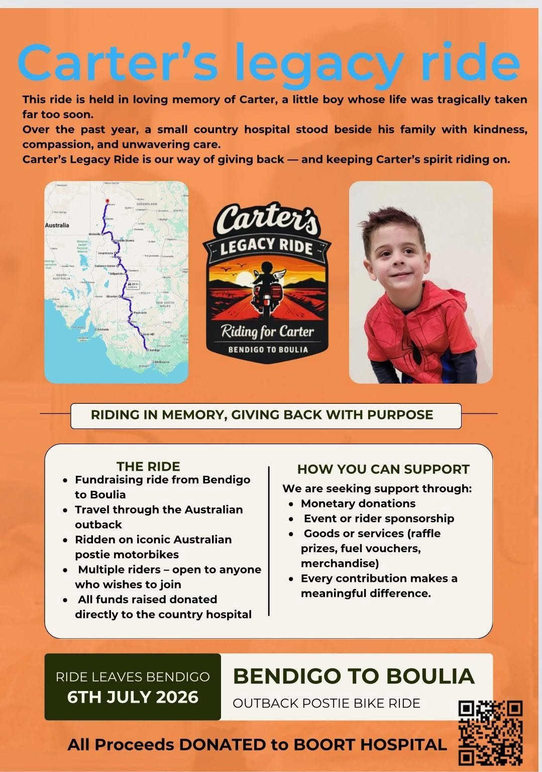 Carters Legacy Ride - Bendigo to Boulia campaign photo, 2 of 6
