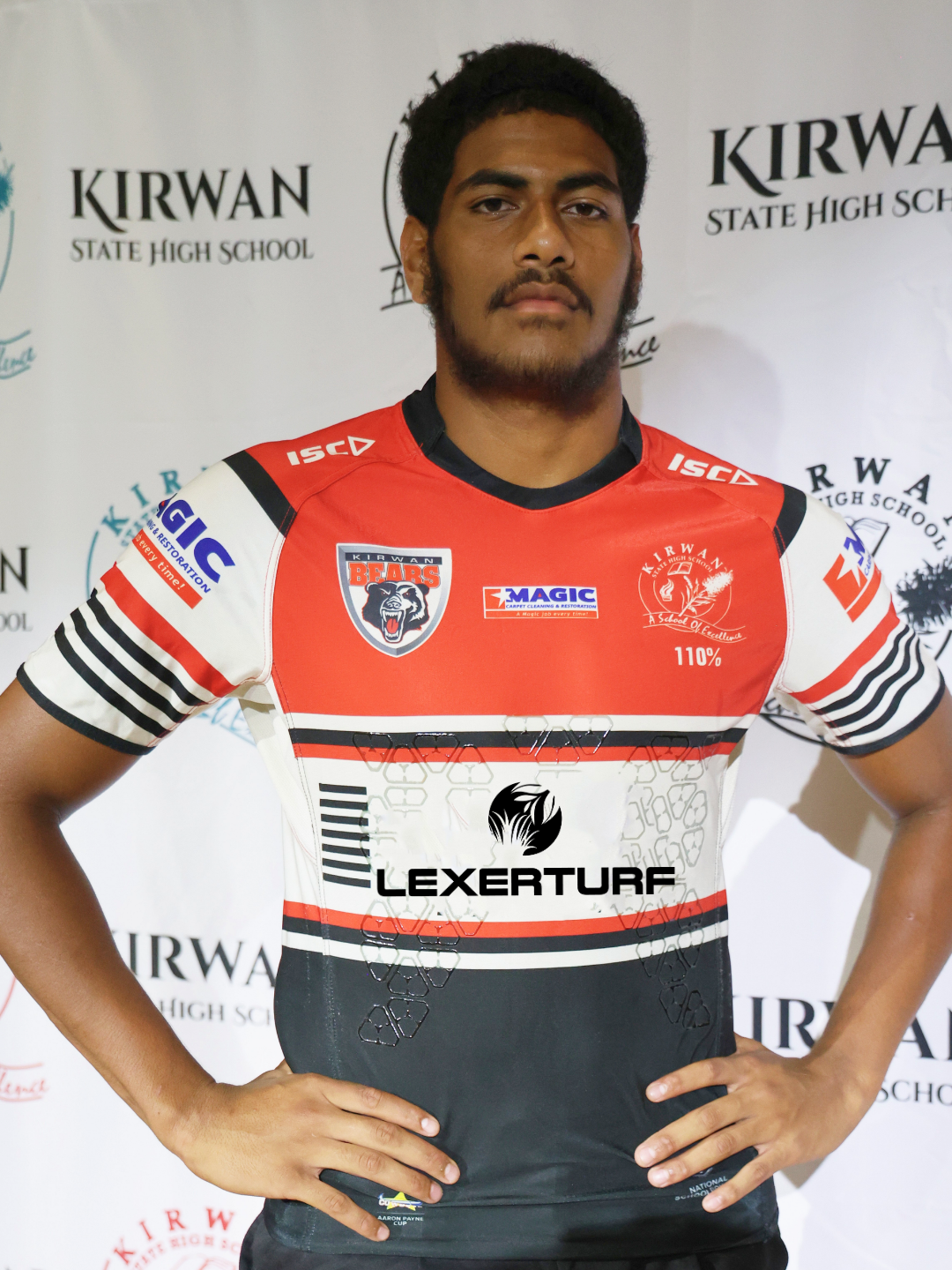 Standing with a brave young Kirwan Bears Player, Tom Tugai. campaign photo, 2 of 4