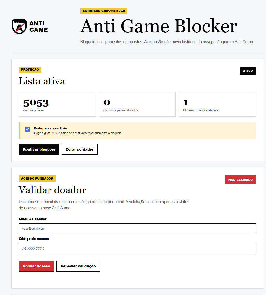 Anti Game Blocker: uma barreira gratuita contra apostas campaign photo, 6 of 7