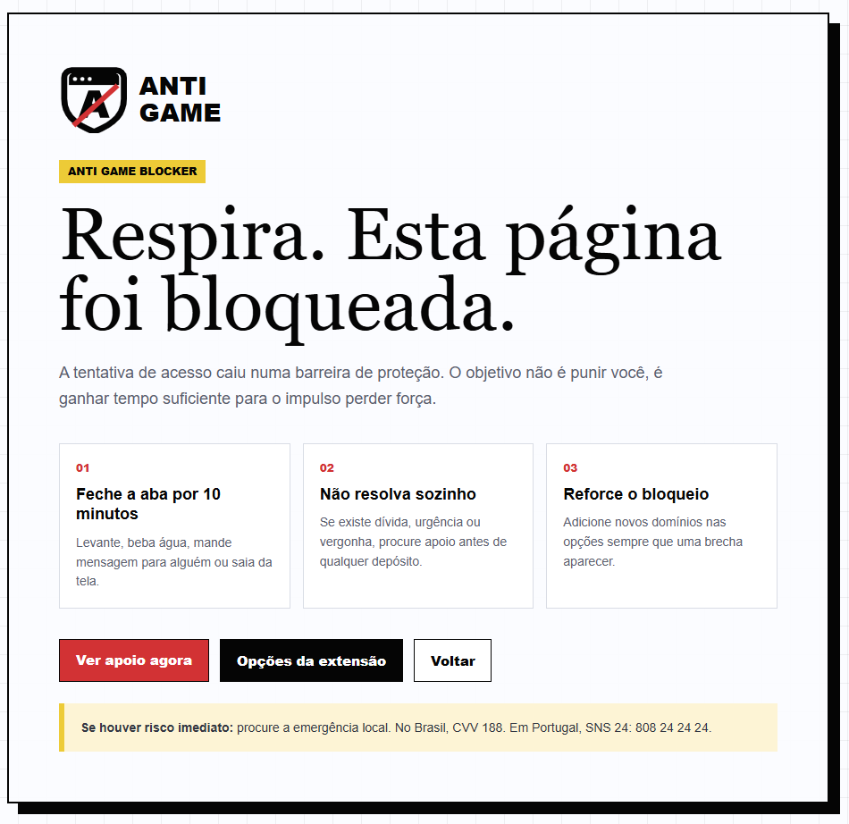 Anti Game Blocker: uma barreira gratuita contra apostas campaign photo, 5 of 7