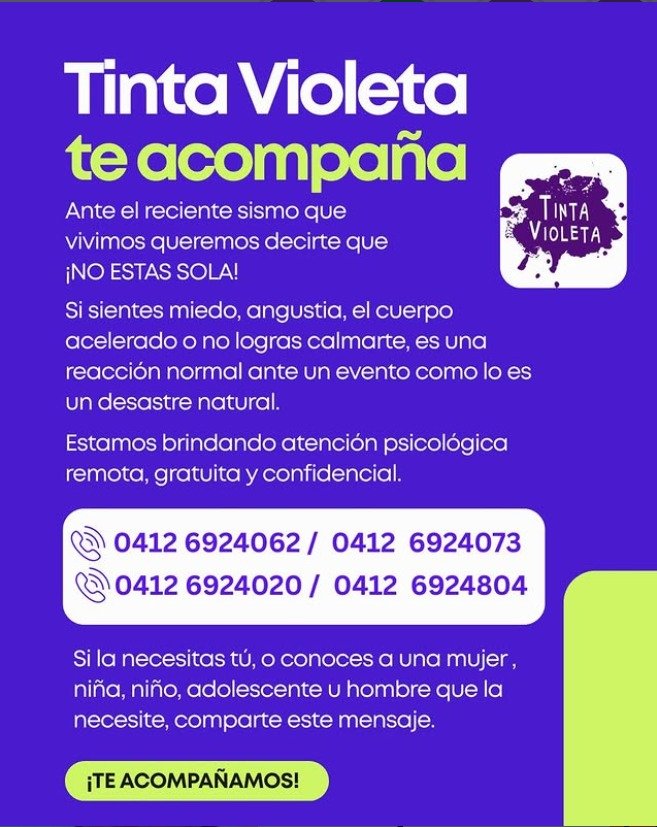Foto de la campaña En atención de sobrevientes del doblete sísmico en Venezuela, 7 de 8