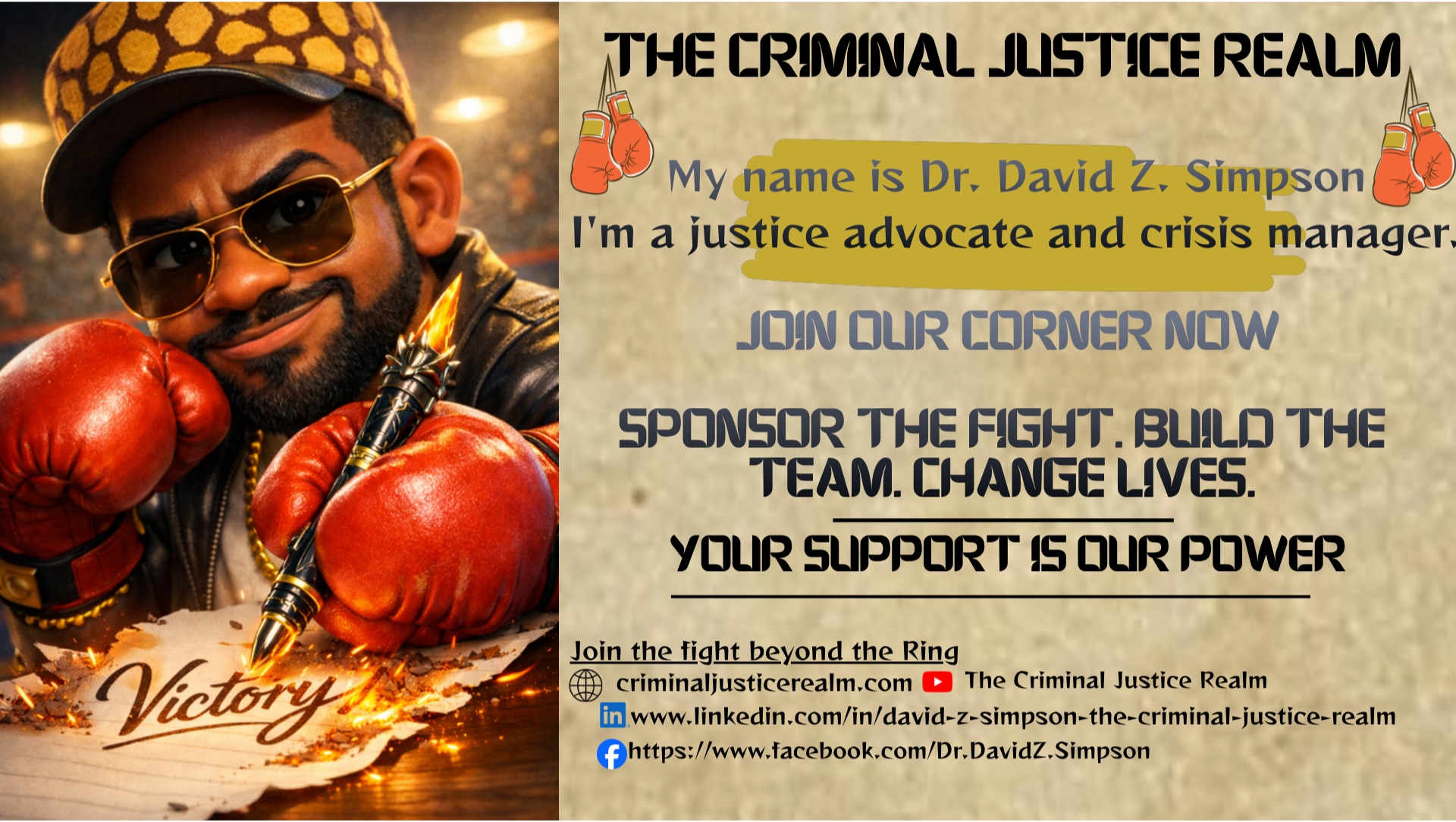 Fundraiser by Dr David Z Simpson : Sponsor the Fight. Build the Team ...