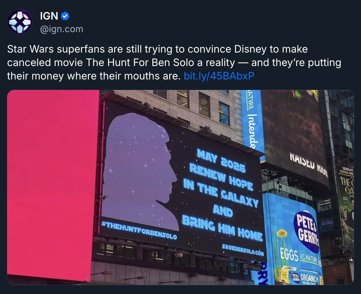 Help Us Show Disney We Want Ben Solo's Return! campaign photo, 4 of 8