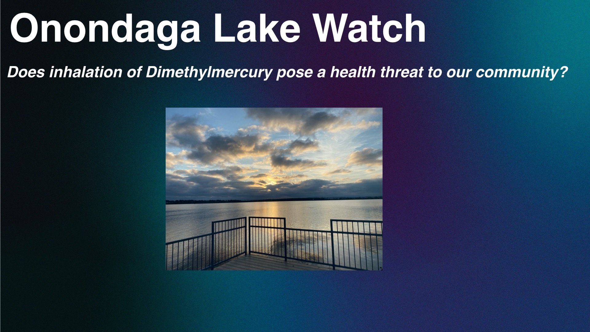 Onondaga Lake Watch Community Dimethylmercury Investigation campaign photo, 5 of 8