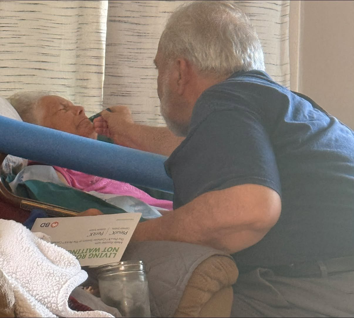 Helping David Yoder care for Christine Yoder during cancer campaign photo, 2 of 4