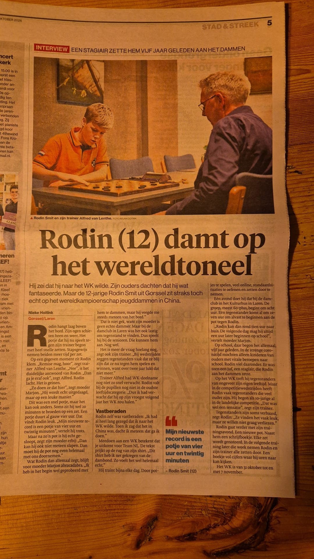 Rodin Smit naar WK Dammen in China! campaign photo, 4 of 8