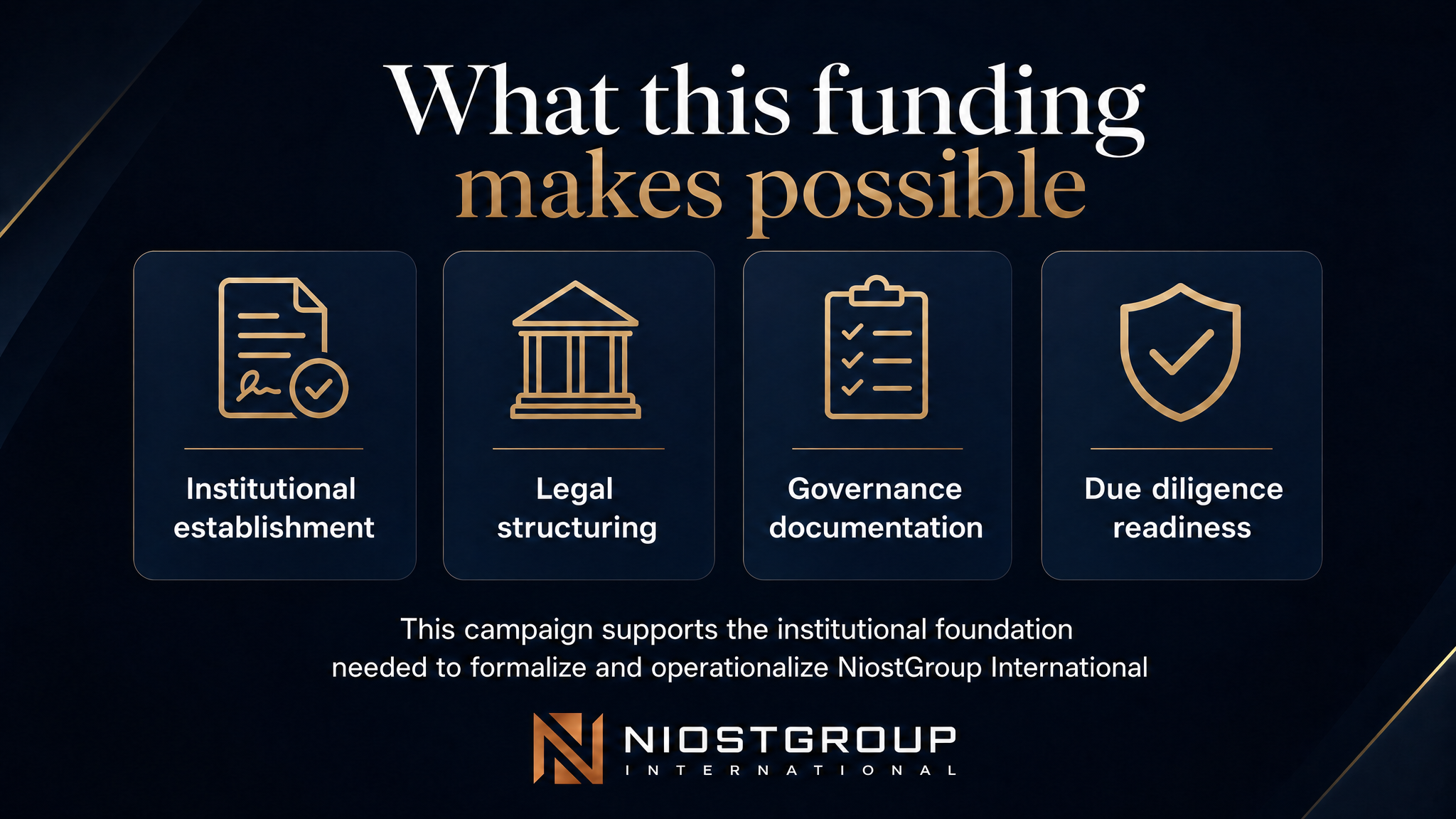 Building the Institutional Foundation of NiostGroup campaign photo, 2 of 5