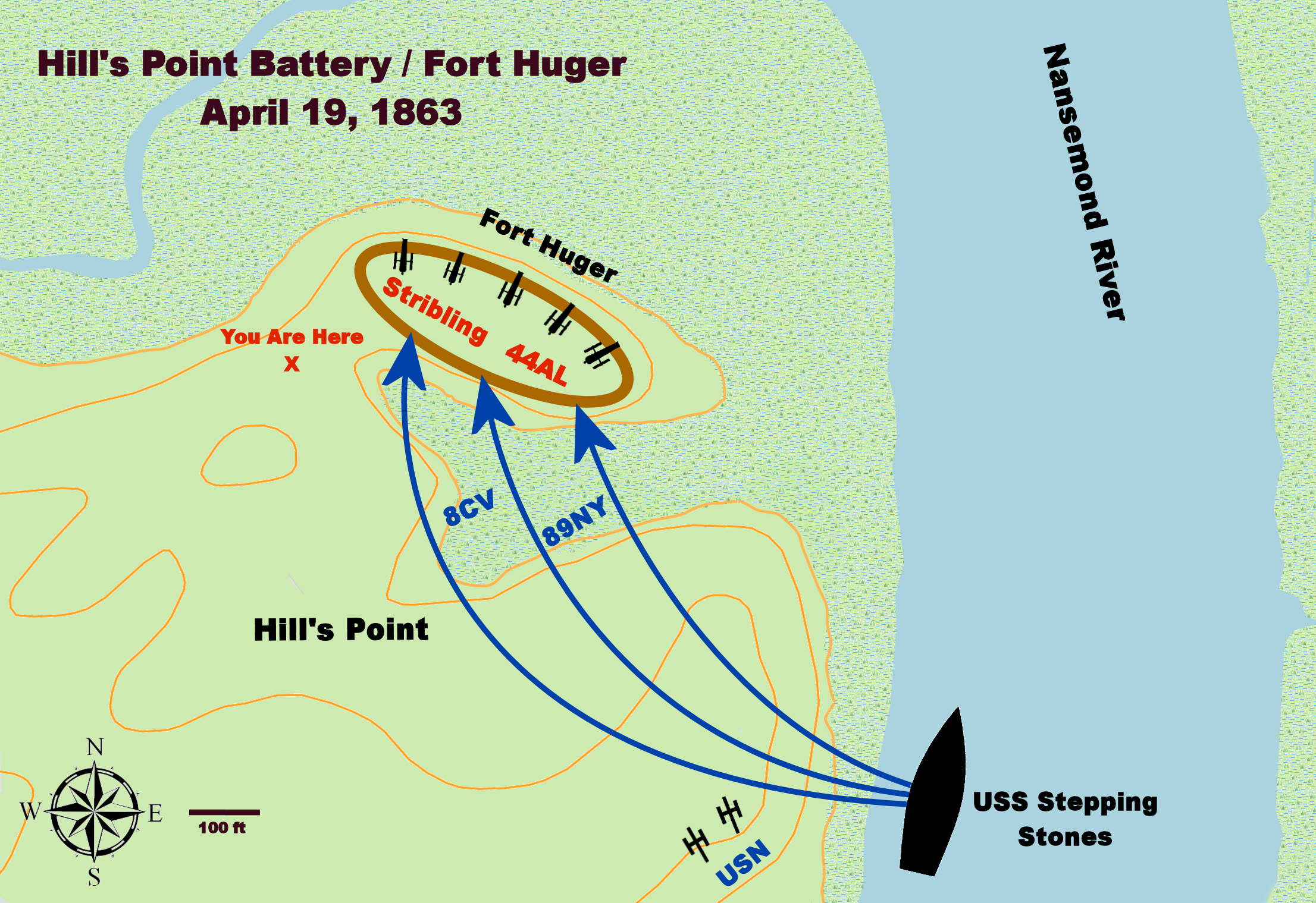 Help 8th Conn. Vols. with CWT Sign at Hill's Point Battery campaign photo, 4 of 8