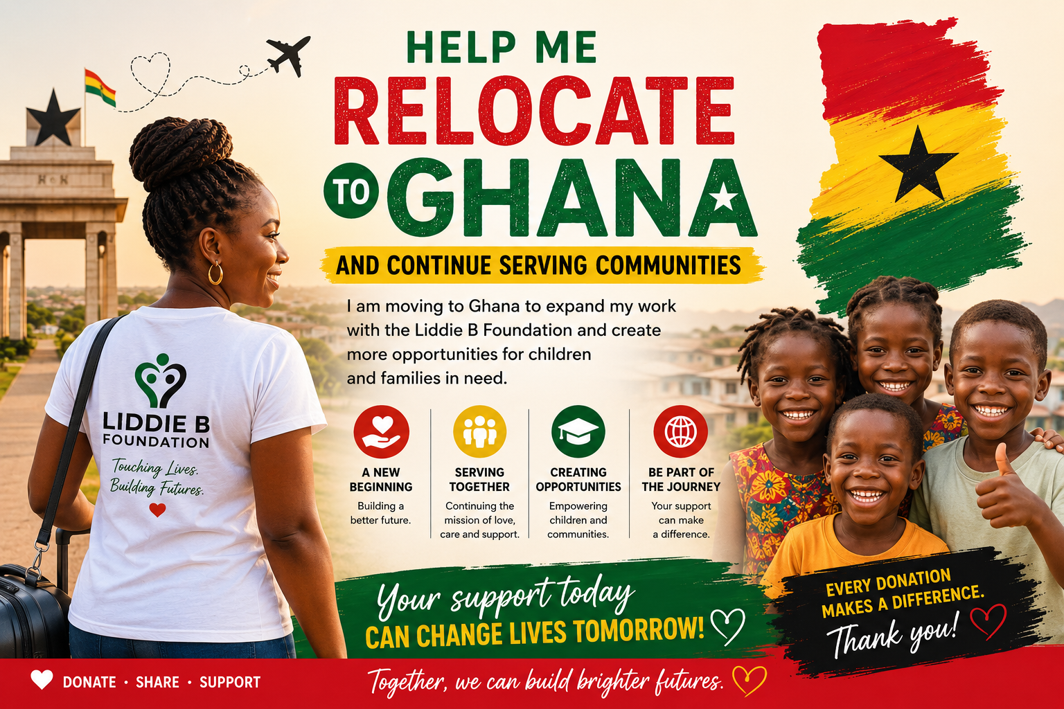 Foto van campagne Help Me Relocate to Ghana and Continue Serving Communiti, 2 van 4