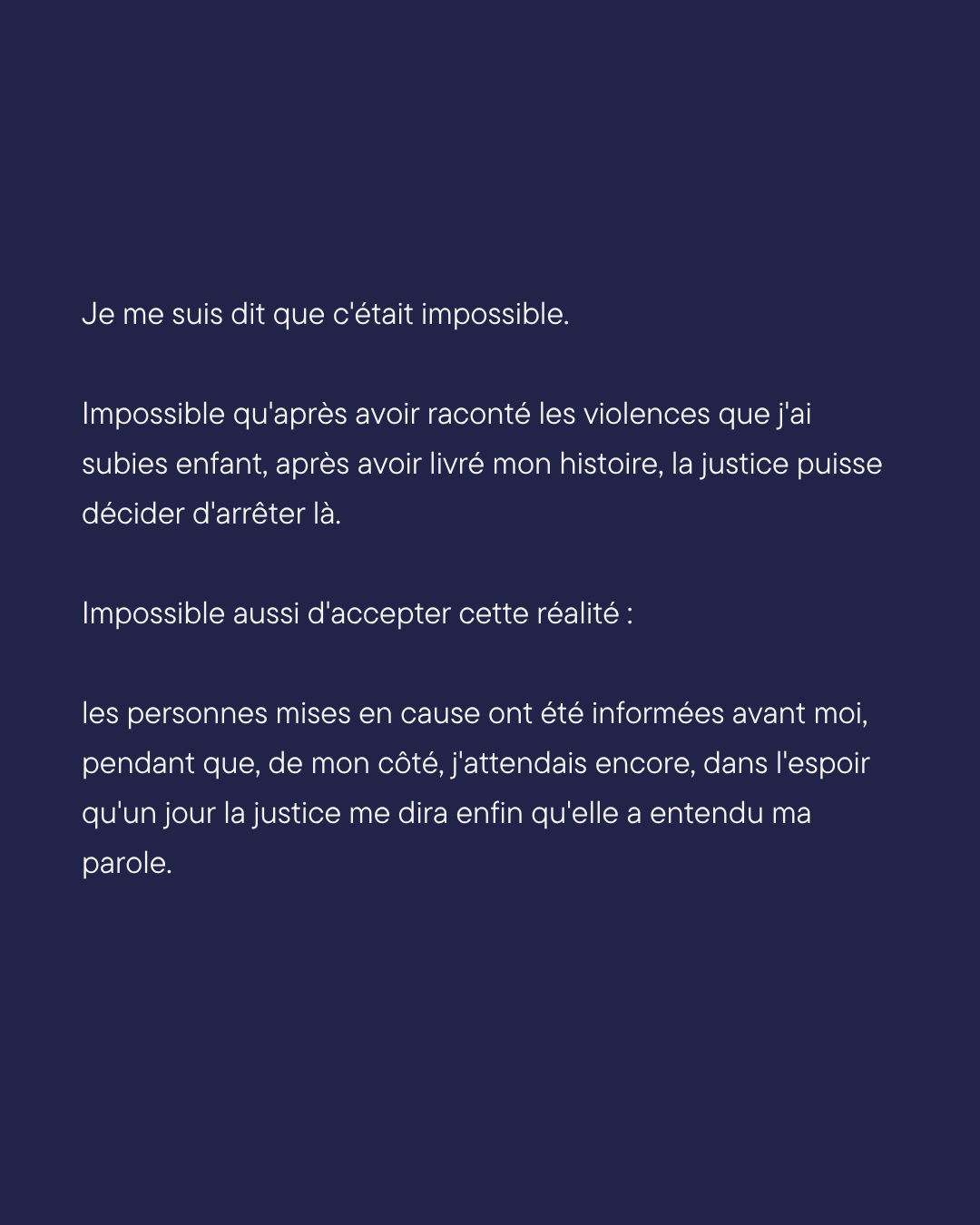 Ma plainte pour inceste été classé sans suite :aider l'après campaign photo, 4 of 8