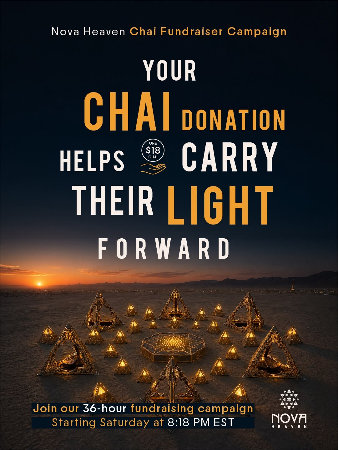 Chai $18 Campaign Nova Heaven Let There Be Light campaign photo, 7 of 8