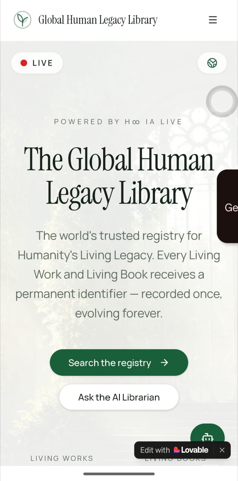 Global Human Legacy Library campaign photo, 6 of 8