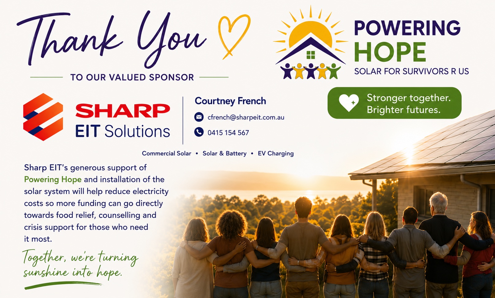 Help Power Hope: Solar for Survivor's R Us campaign photo, 6 of 8